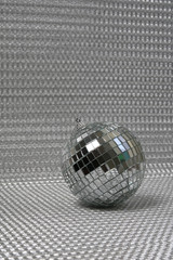 disco ball on shiny background