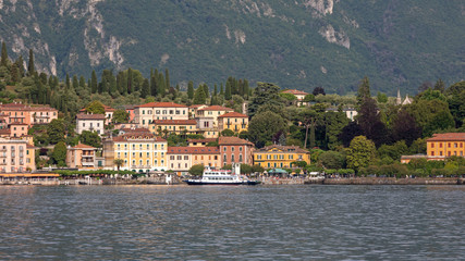 Fototapeta na wymiar Bellagio Ferry Como Lake Italy
