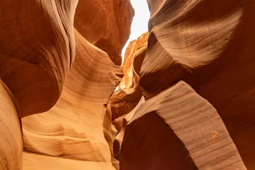 Zelfklevend Fotobehang view up the rocks in red canyon © Frank