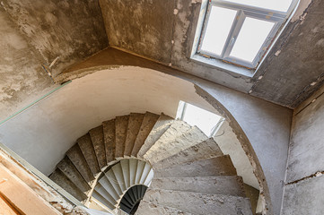 Fototapeta premium Russia, Moscow- December 05, 2019: rough repair for self-finishing. interior decoration, bare walls of the room, stage of construction