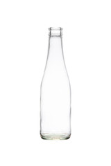 Empty Glass bottle isolated on white with clipping path