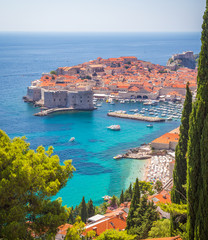 Dubrovnik Old Town during the day in the summer