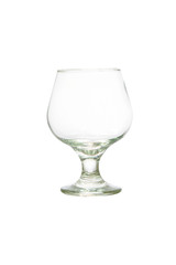 Empty wine glass isolated on white with clipping path