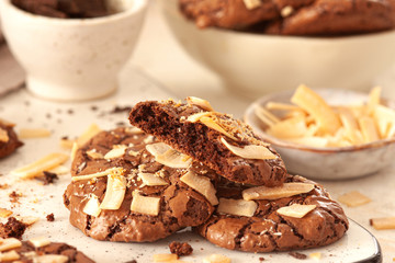 Chocolate Chip Cookies with Coconut and Nuts.Gluten free