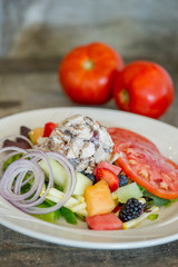 Pecan Chicken Salad with Fruit