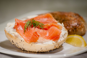 Bagel with Cream Cheese and Lox