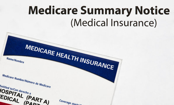 Medicare Health Insurance Card With Summary Notice