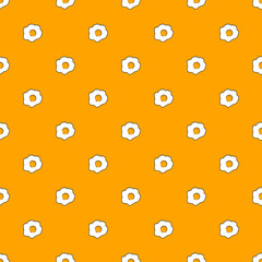 scrambled egg seamless pattern. food pattern for kitchen. meal ornament