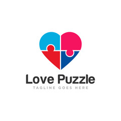 Puzzle Pieces Logo Design Vector