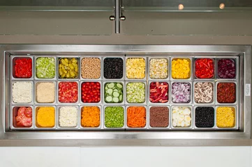 Fotobehang Colorful Salad Bar © Acker