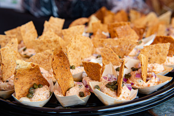 Fish Dip and Crackers