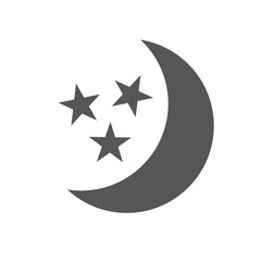 icon of the moon and stars. vector illustration