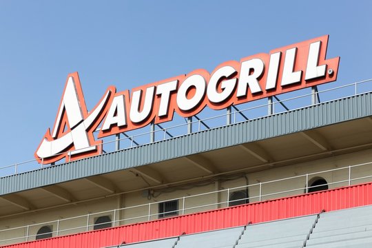Milano, Italy - July 19, 2015: Autogrill is an Italian-based, multinational catering. Autogrill runs operations in 40 different countries