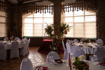 room decorated for a wedding party