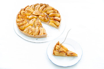 apple pie on a plate