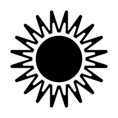 Sun vector border icon. This icon use for admin panels, website, interfaces, mobile apps.