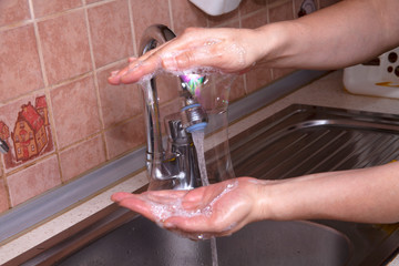 Good hygiene protects the person from the virus - hand washing