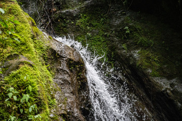 Fototapeta na wymiar Gushing waterfall, costa rica
