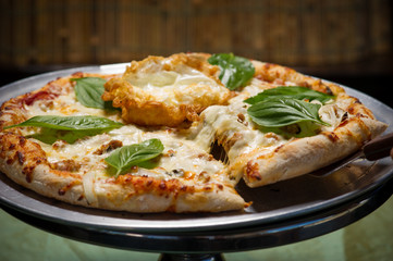 Sausage and Cheese Pizza with Baked Brie