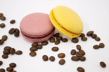 macaroons and coffee beans