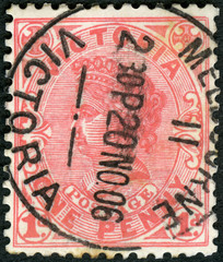 AUSTRALIA - 1901: shows Queen, One Penny, 1901