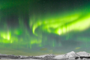 Fototapeta na wymiar northern lights on Iceland