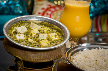 Paneer Saag with Basmati Rice