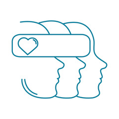 happy friendship day celebration people love line style icon