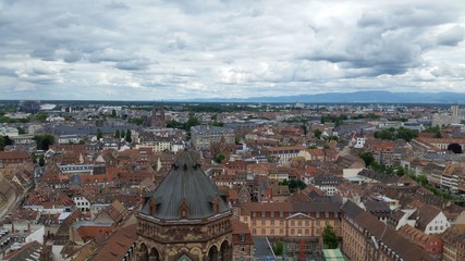 Fototapeta na wymiar Panoramic photo of Strasbourg, France.
