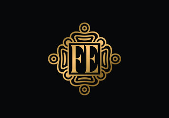 Initial Monogram Letter FE Logo Design Vector Template. FE Letter Logo Design