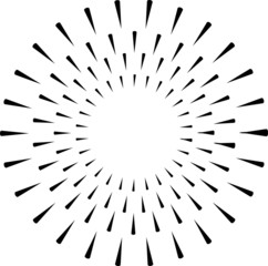 Obraz premium Circular fireworks explosion texture. Distressed uneven grunge background. Abstract vector illustration. Overlay to create interesting effect and depth. Isolated on white background.EPS10.