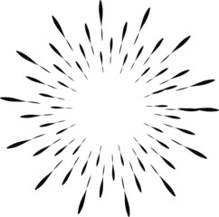 Obraz premium Circular fireworks explosion texture. Distressed uneven grunge background. Abstract vector illustration. Overlay to create interesting effect and depth. Isolated on white background.EPS10.