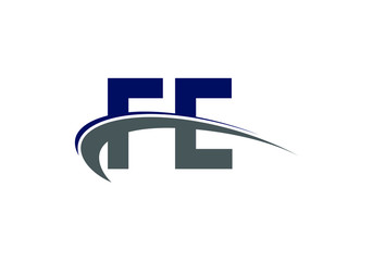 Initial Monogram Letter FE Logo Design Vector Template. FE Letter Logo Design