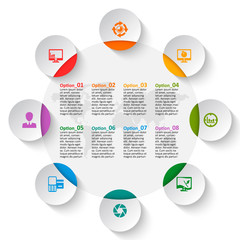 Abstract 3D Paper Infographics. Business template .Vector illustration