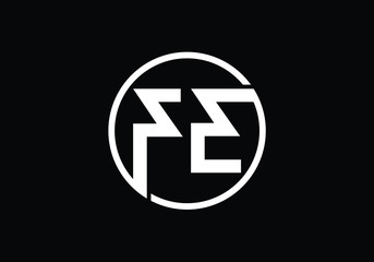 Initial Monogram Letter FE Logo Design Vector Template. FE Letter Logo Design