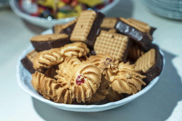 food, snack, sweet, dessert, plate, healthy, cake, bowl, chocolate, white, fruit, delicious, meal, dish, meat, closeup, cookie, nut, breakfast, brown, walnut, tasty, cereal, cookies, vegetable