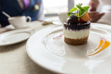 cake, dessert, food, chocolate, sweet, plate, cream, delicious, pastry, white, pie, baked, gourmet, slice, coffee, cup, tasty, snack, closeup, piece, brown, breakfast, sugar, fresh, homemade