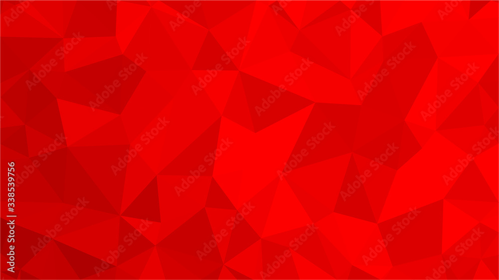 Wall mural red polygonal illustration background. low poly style.