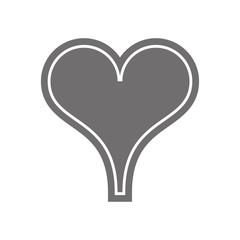 Poker playing card suit Hearts outline shape single icon. Hearts suit deck of playing cards used for ace in Las Vegas royal casino. Single icon illustration isolated on white. Drawing pic for tattoo.