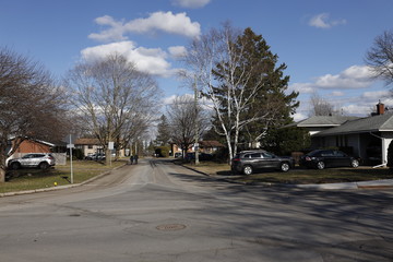Isolated Street with people walking