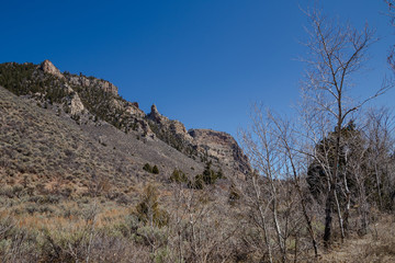 Rocky Cliffs in Dry Fork, Utah