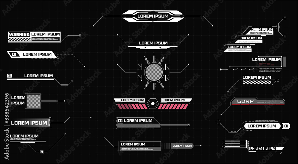 Poster vector futuristic interface hud design. digital data visualization. digital modern communication. ca