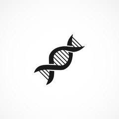 DNA icon. isolated on white