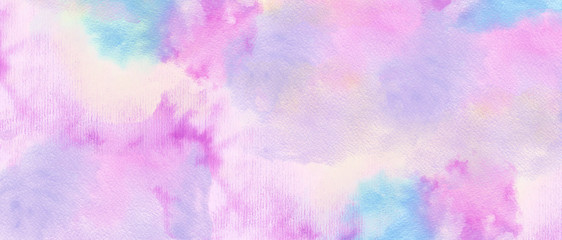 Abstract blue pink watercolor gradient paint  texture background.