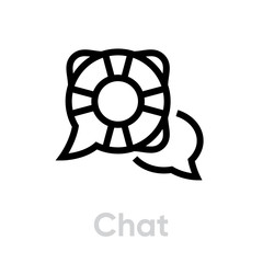 Chat icon. Editable Vector Outline.