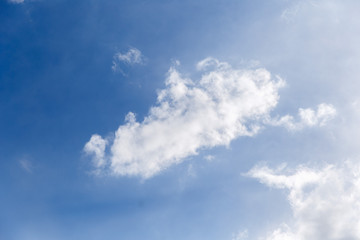 Blue sky with cloud. Clearing day and Good weather in the morning.