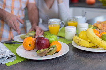 Obraz na płótnie Canvas Preparing of a healthy breakfast