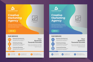 Corporate and business flyer template, brochure design, cover modern layout, annual report poster, flyer in A4 with colorful design.