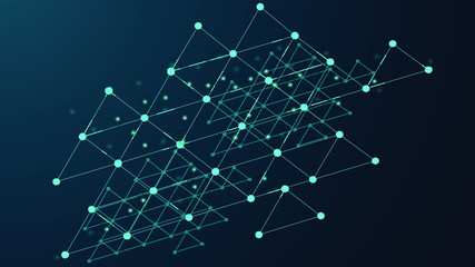 digital communication network abstract technology background