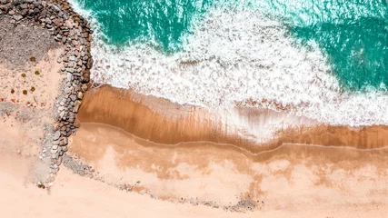 Fototapeten Summer aerial photo of beach and sea  © magdal3na